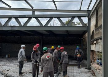CAPITÓLIO DA EDUCAÇÃO: Começa fase de concretagem da laje onde será construída a biblioteca