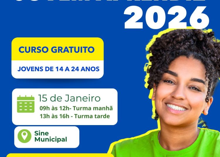 Prefeitura de Campina Grande abre 100 vagas gratuitas para Jornada Jovem Aprendiz 2026 no SINE Municipal Prefeitura de Campina Grande abre 100 vagas gratuitas para Jornada Jovem Aprendiz 2026 no SINE Municipal