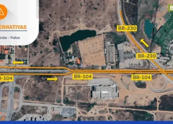 DNIT altera o tráfego no viaduto entre as BRs 230 e 104, em Campina Grande