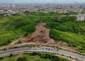 Vereadora Aninha Cardoso acompanha o vice-governador Lucas Ribeiro acompanham início de obras viárias na cidade