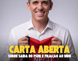 Deputado Tovar Correia Lima deixa PSDB após 20 anos e anuncia filiação ao MDB