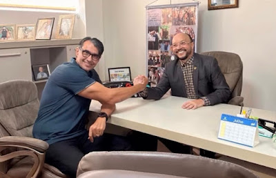 Saulo Germano recebe André Gadelha e destaca diálogo em torno das eleições para o Senado Saulo Germano recebe André Gadelha e destaca diálogo em torno das eleições para o Senado