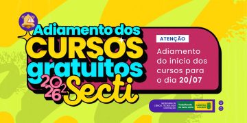Secti adia para a próxima segunda-feira início das aulas dos cursos gratuitos de tecnologia