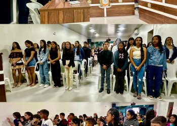 Carlos Henrique e Diego Martins participam da posse de líderes de turma e destacam educação como referência em Areial