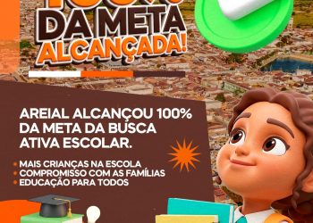 Areial alcança 100% da meta da Busca Ativa Escolar e reforça compromisso com a educação