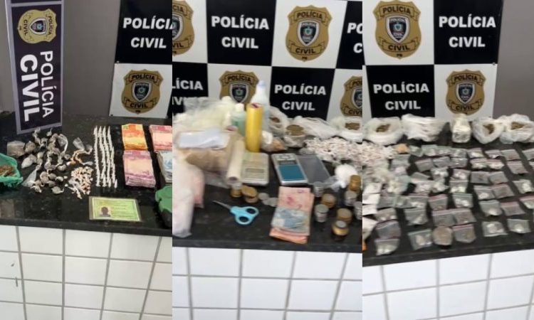 Dupla é presa e adolescente é apreendido por tráfico de drogas em Alagoa Grande Dupla é presa e adolescente é apreendido por tráfico de drogas em Alagoa Grande